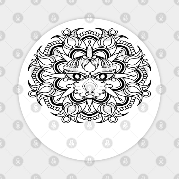 Mandala - Concentration - Yoga Magnet by Rabie